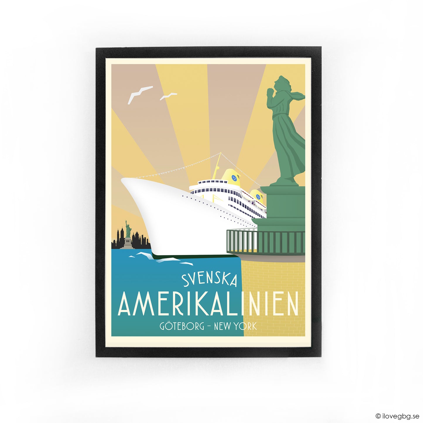 Svenska Amerika Linien 50x70 cm